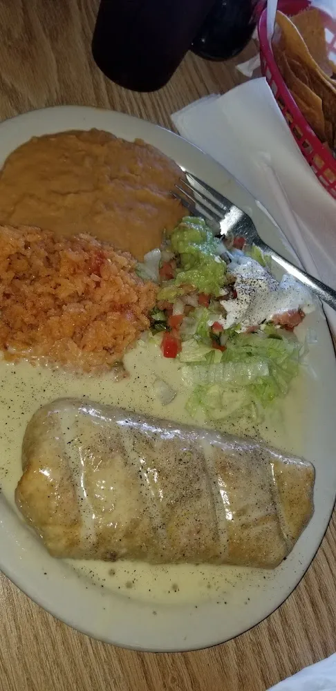 Fajitas Chimichanga Plate